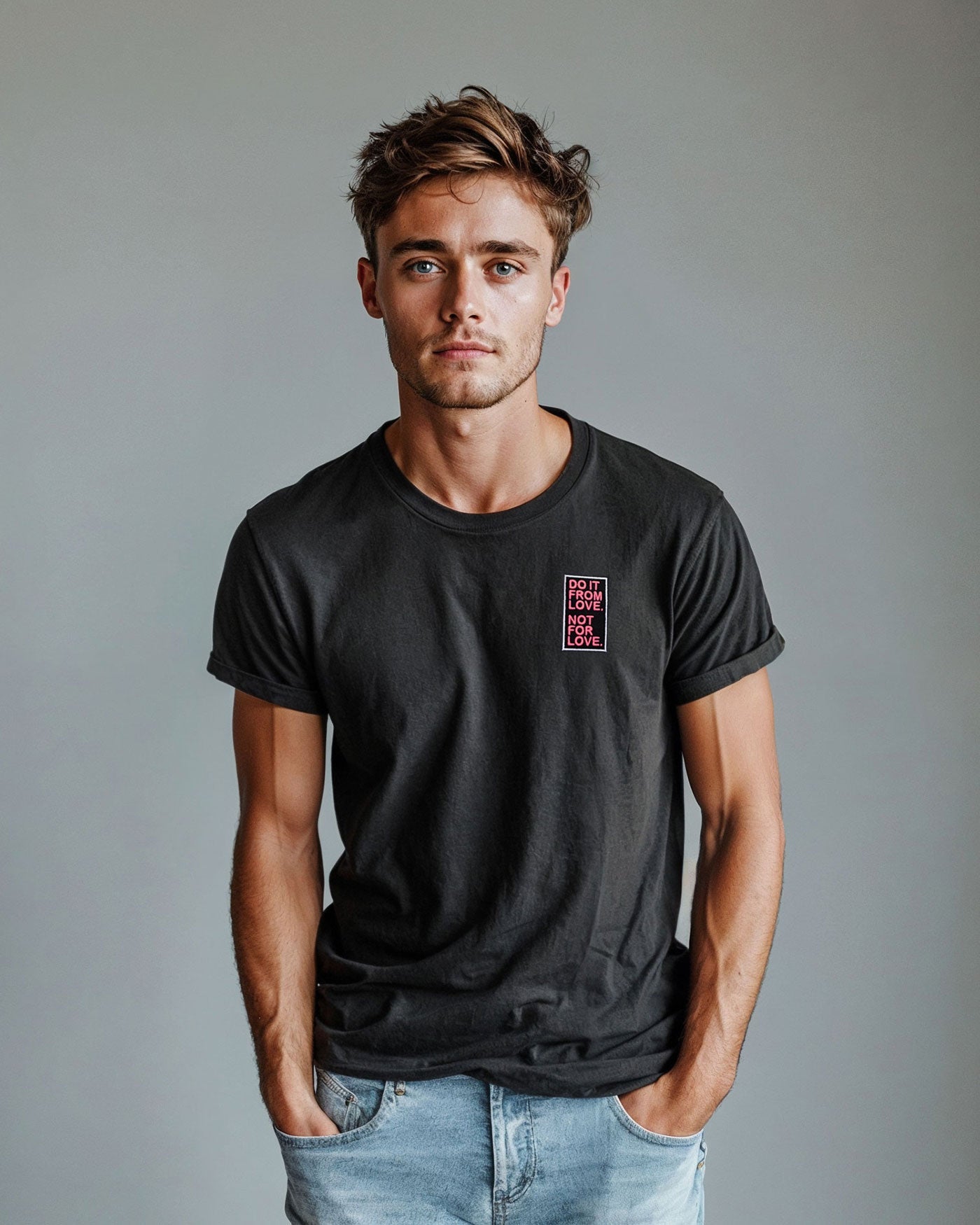 Crewneck T - Shirt - From Love vintage - wiseenough. | Nachhaltige Streetwear