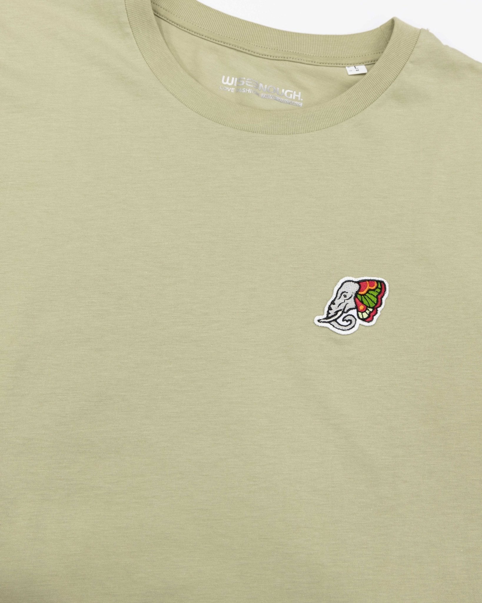 Crewneck T-Shirt - Elefly Sage - wiseenough. | Nachhaltige Streetwear