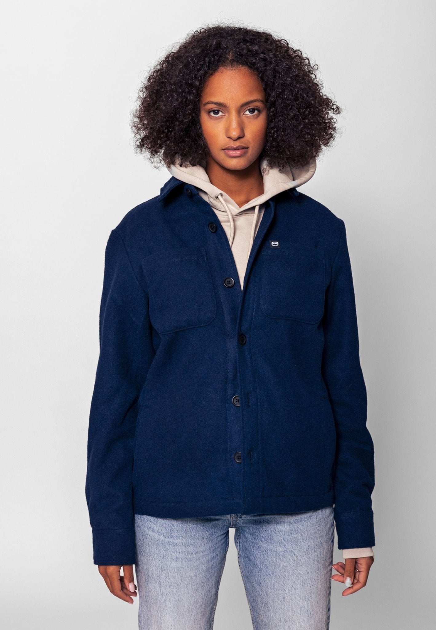 Hemdjacke Shacket Navy - wise enough