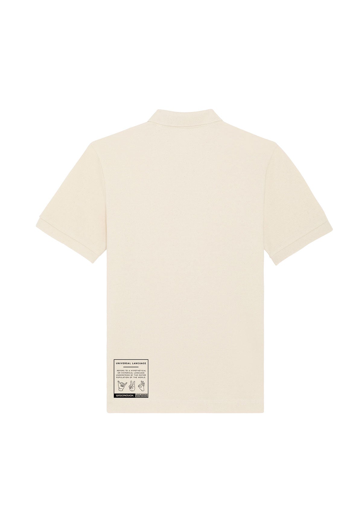 Poloshirt Universal Language - Peace - wise enough