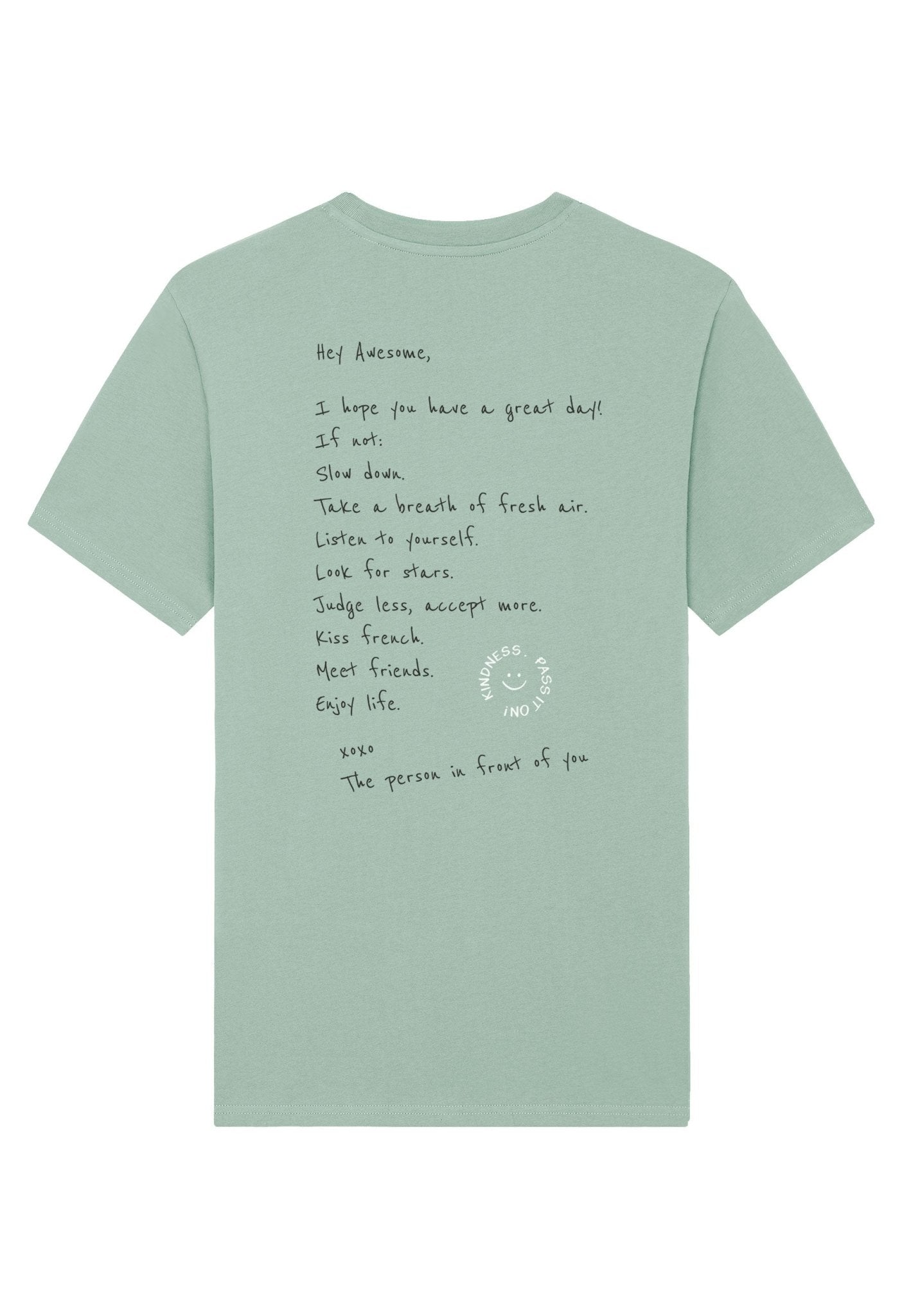 T-Shirt Crewneck Friendly reminder - wiseenough. | Nachhaltige Streetwear