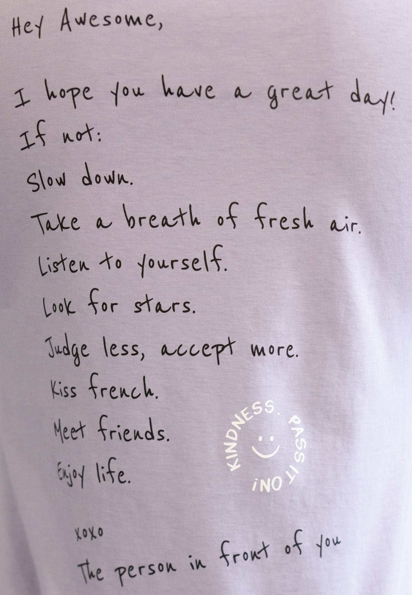 T-Shirt Crewneck Friendly reminder - wiseenough. | Nachhaltige Streetwear