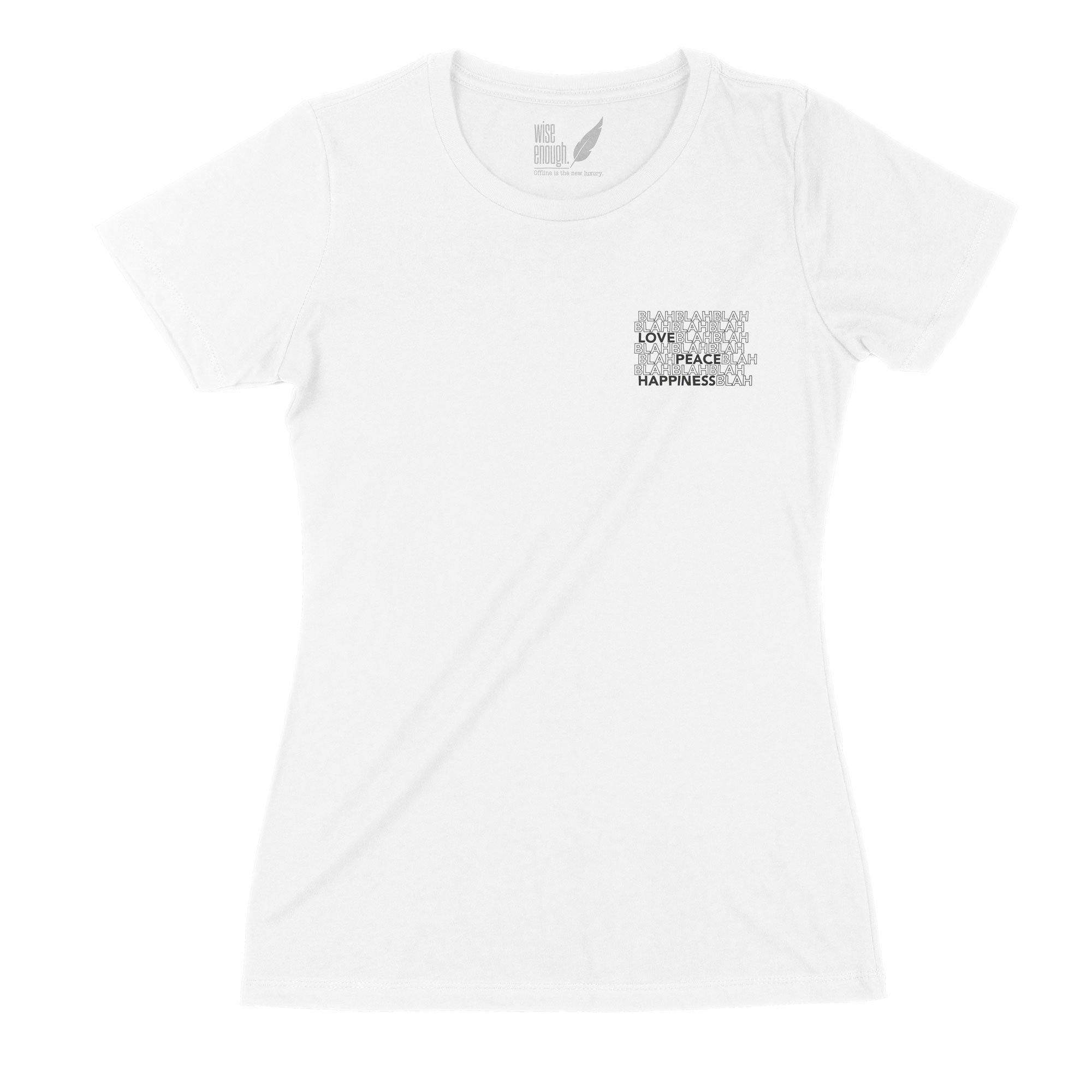 T-Shirt Peace, Love & Happiness - wiseenough. | Nachhaltige Streetwear