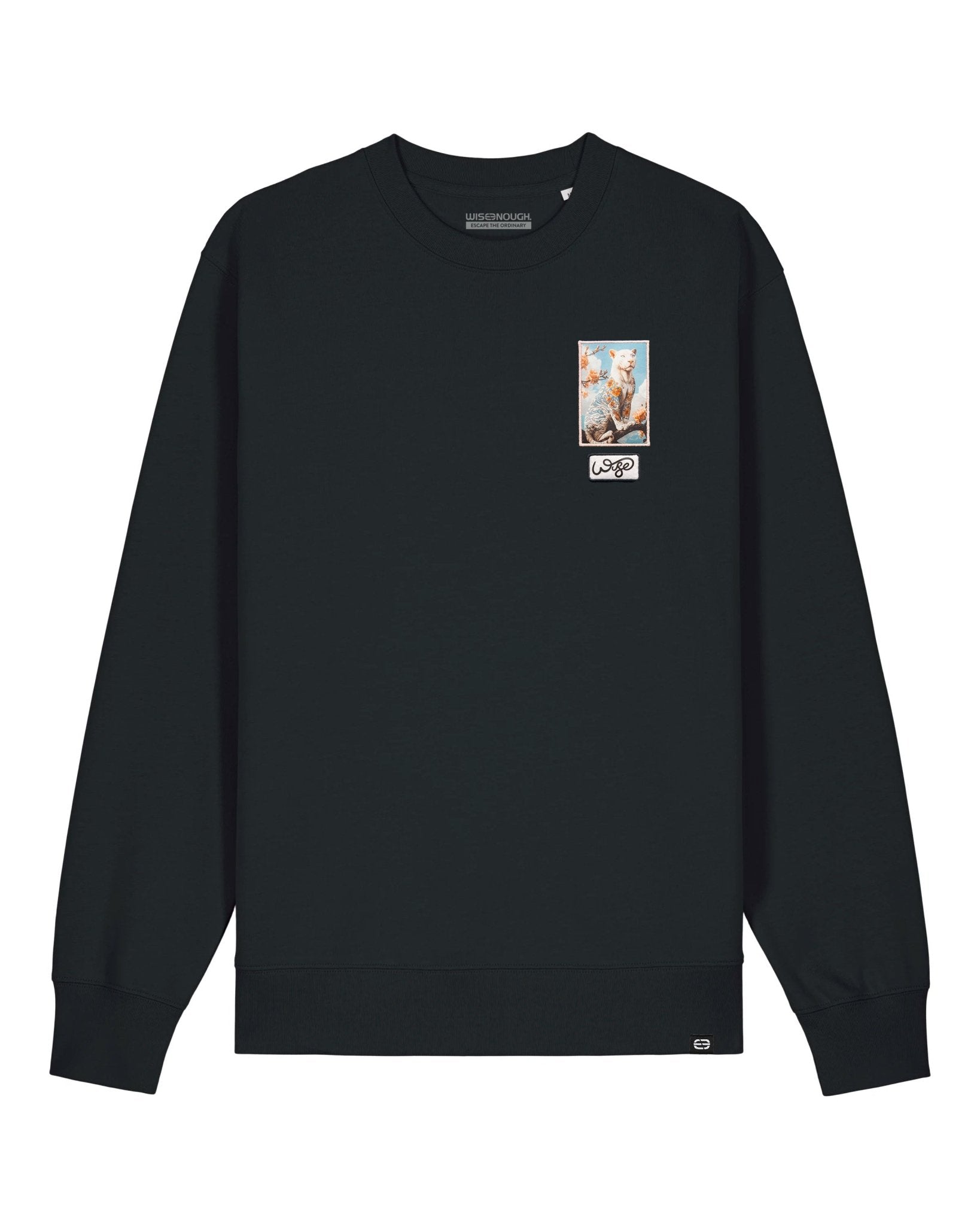 White Panther Patch Sweater - wiseenough. | Nachhaltige Streetwear