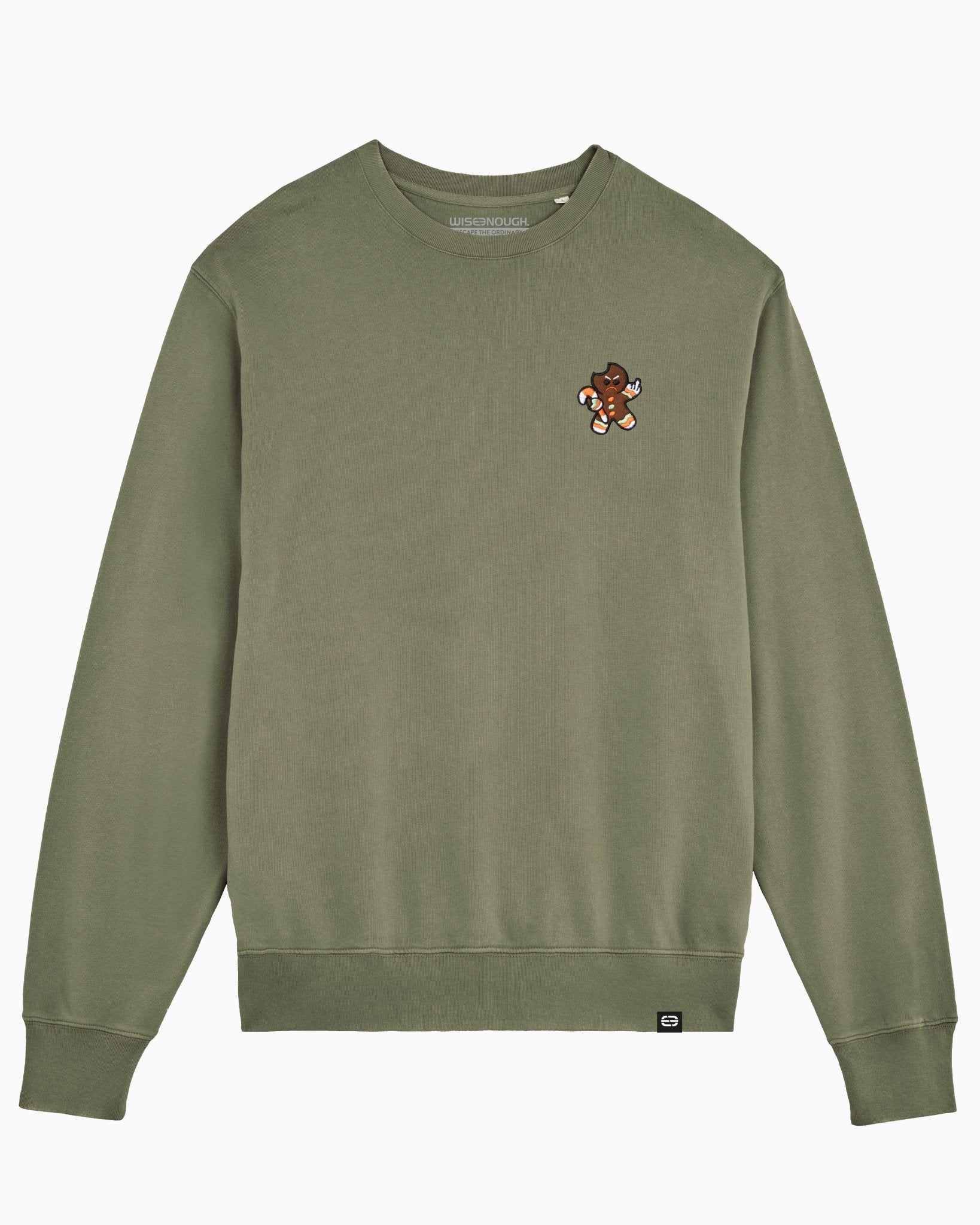 Crewneck Sweatshirt - Grumpy Christmas vintage Khaki - wiseenough. | Nachhaltige Streetwear