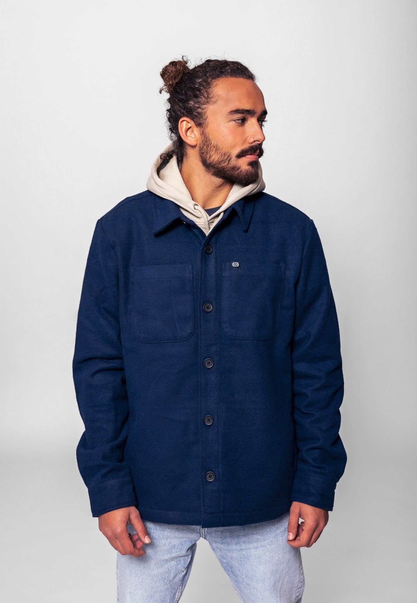 Hemdjacke Shacket Navy - wise enough