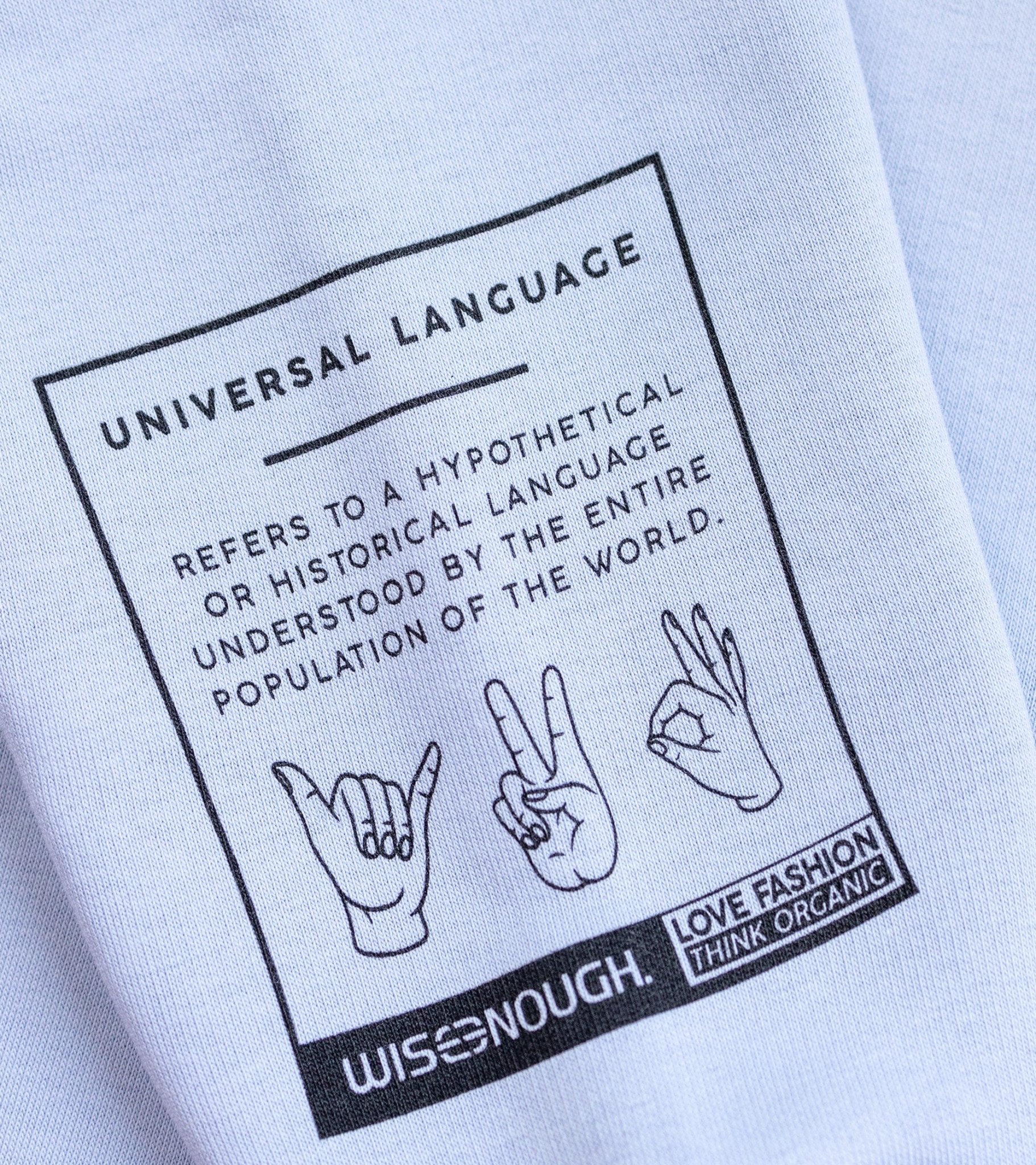 Hoodie Universal Language - Peace - wise enough