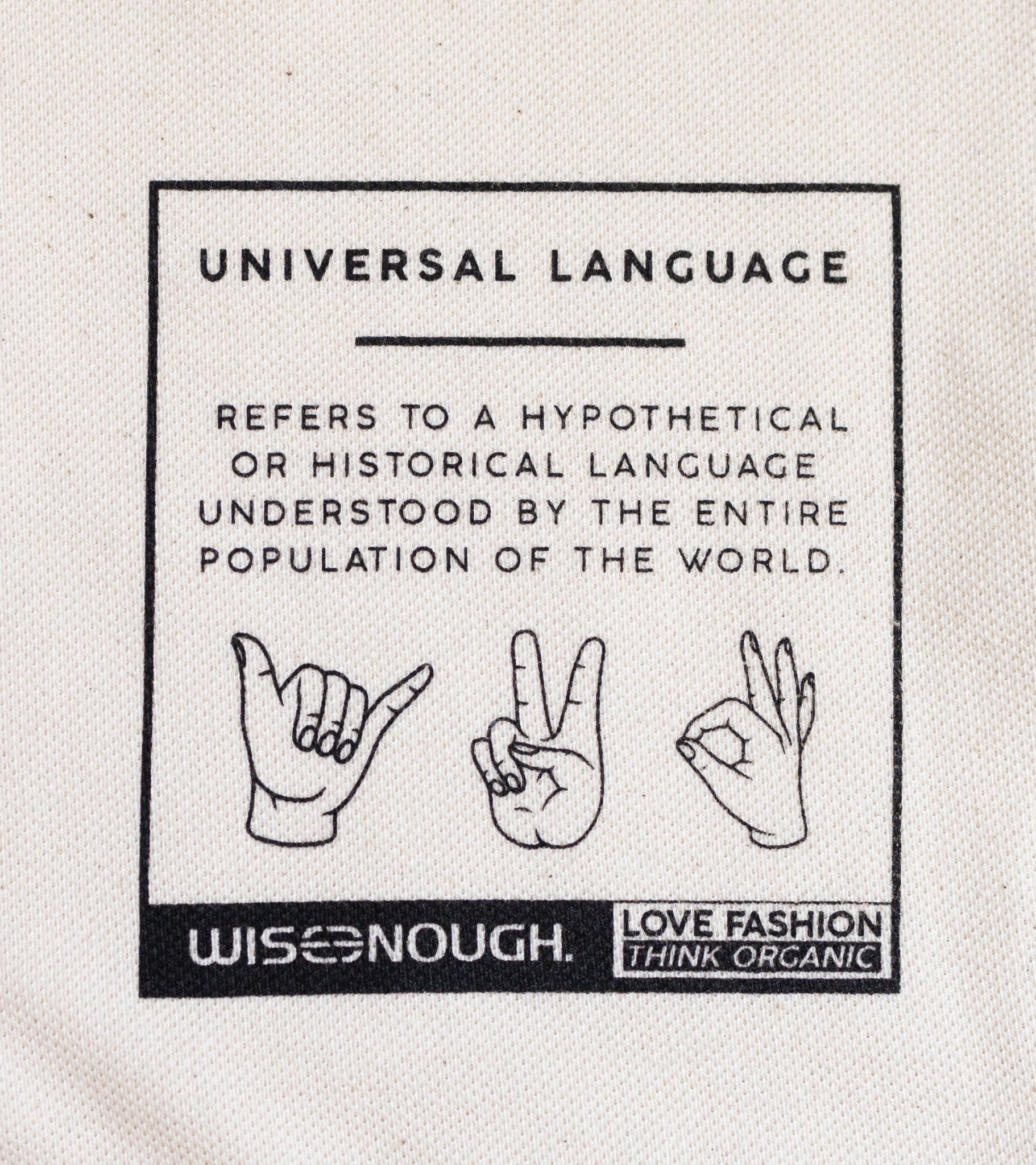 Poloshirt Universal Language - Peace - wise enough