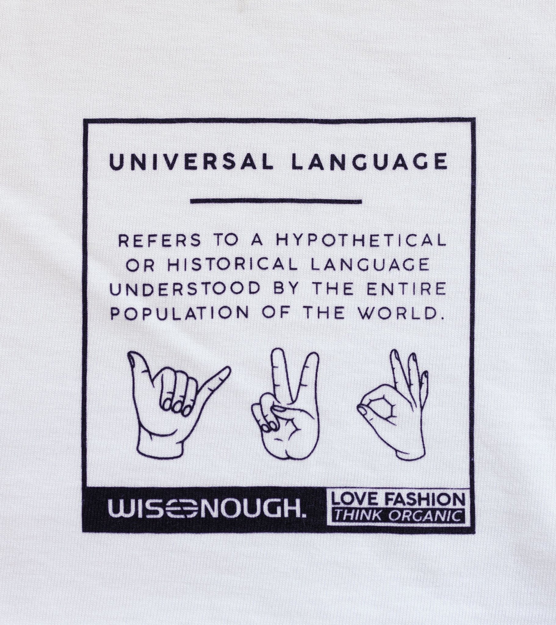Universal Language Herren Crew Neck T-Shirt - Shaka - wise enough